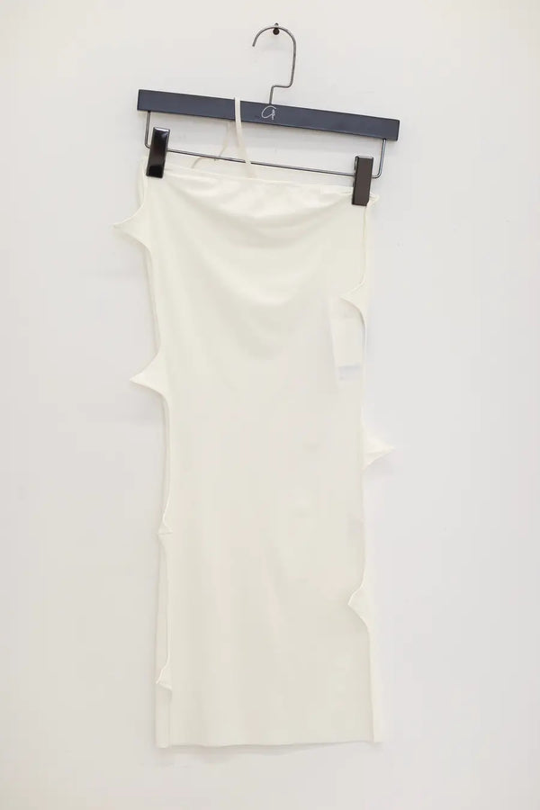 RUI asymmetrical angled suspender belt/dress RSS24WV13 white